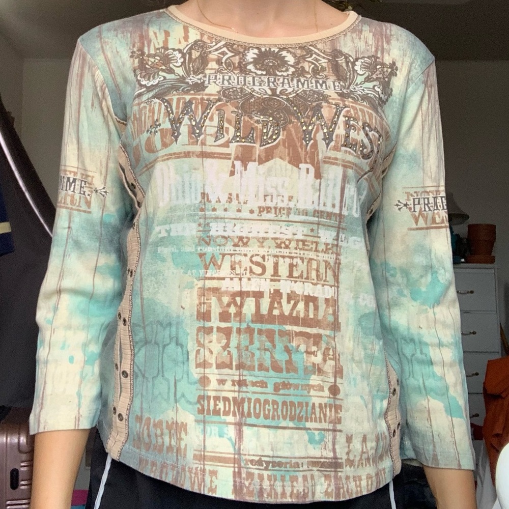 Wild West 3/4 sleeve top